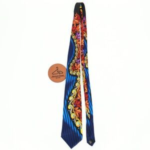 Vintage Rush Limbaugh No‎ Boundaries Mens Necktie Silk USA Stripe Leaf Print Tie
